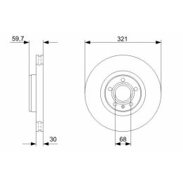 Ön Fren Diski Audi A6 A8 2.0 2.4 2.7 2.8 3.0 3.2 4.2 6.0 TDI FSI TFSI İçin (2002-) - BOSCH 0986479300