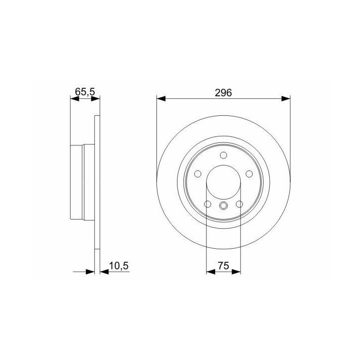Arka Fren Diski BMW E81 E87 LCI E90 LCI İçin - BOSCH 0986479306