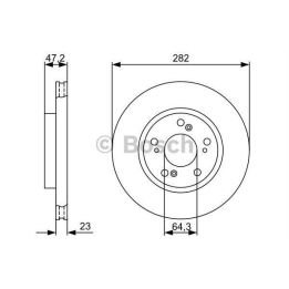 Ön Havalı Fren Diski Honda Civic CRV İçin (2002-) - BOSCH 0986479365