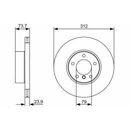 Ön Fren Diski BMW E90 F20 F30 E84 Modelleri İçin - BOSCH 0986479381
