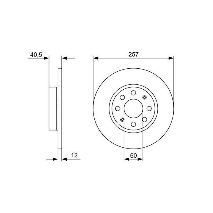 Ön Fren Diski Fiat Grande Punto Opel Corsa D İçin (2005-) - BOSCH 0986479402