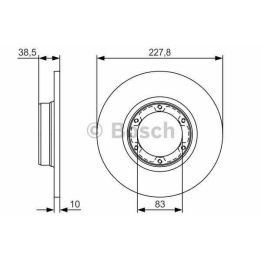 Ön Fren Diski 6 Delik 228 Mm Dacia Duster Renault R12 R18 Pick Up İçin (2000-) - BOSCH 0986479R65