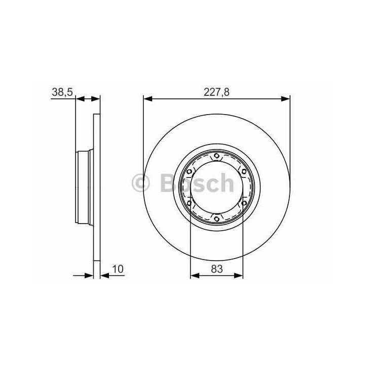 Ön Fren Diski 6 Delik 228 Mm Dacia Duster Renault R12 R18 Pick Up İçin (2000-) - BOSCH 0986479R65