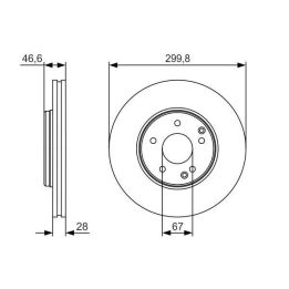 Ön Fren Diski Mercedes-Benz W203 CL203 C209 W210 R170 İçin - BOSCH 0986479R79