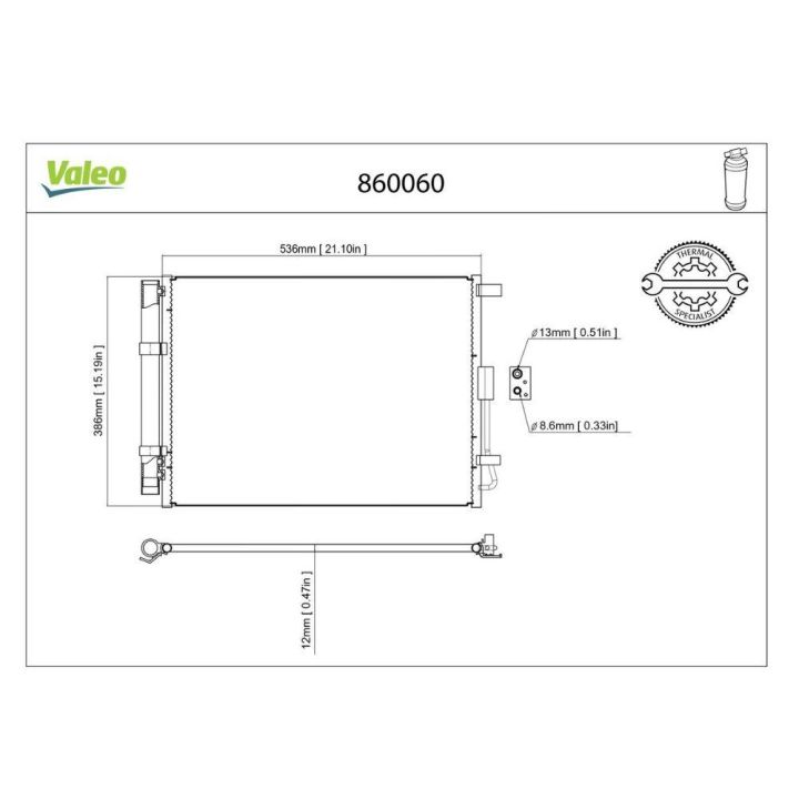 Condenser Hyundai Elantra 2011-2015 - VALEO 860060