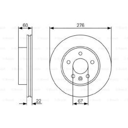 Ön Fren Diski Mercedes V-Class 638/2 Vito 638 İçin (1997-2003) - BOSCH 0986479R95