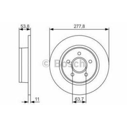 Arka ABS'li Fren Diski Ford Connect Tourneo İçin (2002-) - Bosch 0986479S51