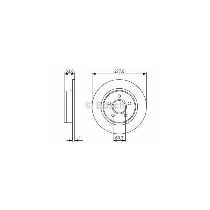 Arka ABS'li Fren Diski Ford Connect Tourneo İçin (2002-) - Bosch 0986479S51