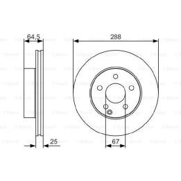Ön Fren Diski Mercedes-Benz W204 S204 C204 İçin - Bosch 0986479S83
