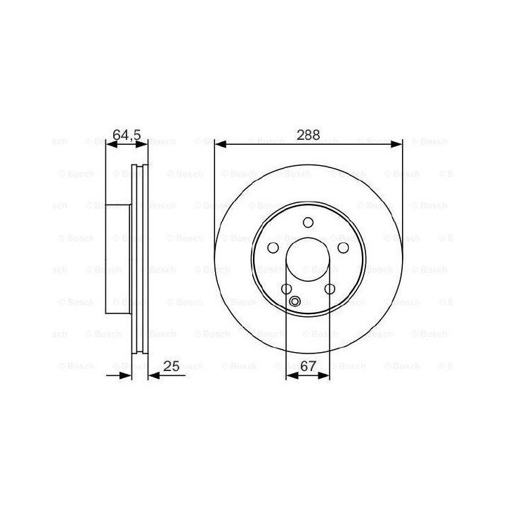 Ön Fren Diski Mercedes-Benz W204 S204 C204 İçin - Bosch 0986479S83