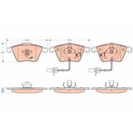 TRW Fren Balatası Ön (Audi) A4 4.2 A8 3.0 4.0 (03 -+)