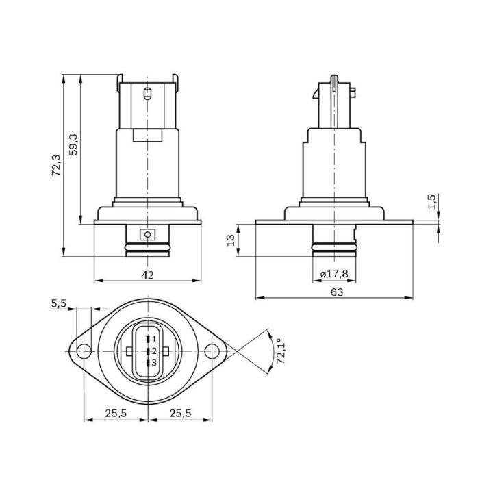Oto Basınç Sensörü DS-AM5 İçin - BOSCH 0281002668