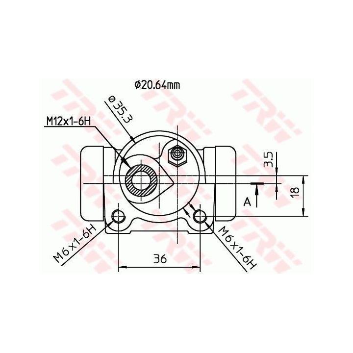 Sol Fren Silindiri 20.6MM Renault Clio I Twingo İçin - TRW BWF170