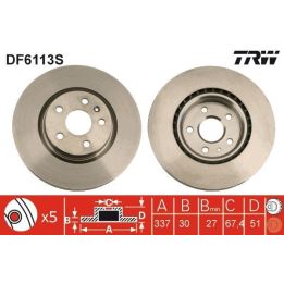 TRW Fren Disk Ön I Opel Insignia A 09+17 Havalı