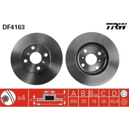 TRW Takım - Ön Fren Diski Toyota Yaris D4 D 06-11 Havalı