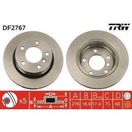 TRW Fren Diski Arka - BMW 3 Serisi (E36 / E46 Kasa) (1996-2001)