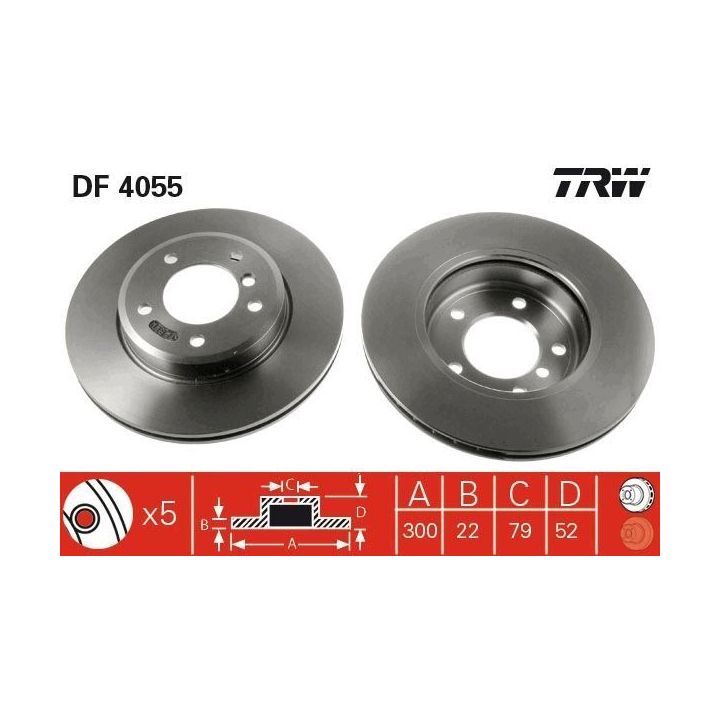 TRW Ön Fren Diski - BMW 3 Serisi (E46) (2000-2010) / Z3 (E36) / Z4 Roadster (E85)