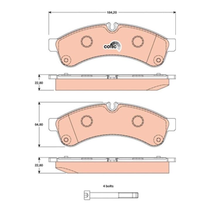 Arka Disk Balata Iveco: Daily IV Box Body / Estate, Daily IV Dumptruck, Daily IV Platform/chassis, Daily Line Bus, Daily V Box B