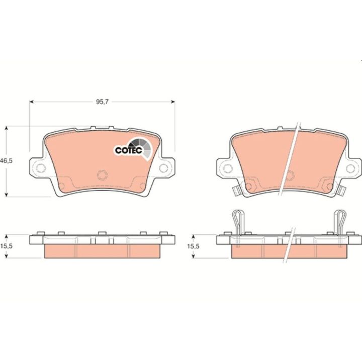 TRW Disk Balata Arka Honda: Civic IX (fk), Civic VIII Hatchback (fn, Fk) 2007-2013
