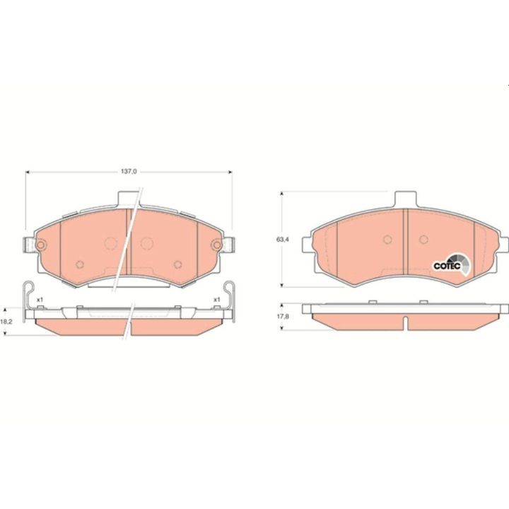 TRW Disk Balata Ön Hyundai: Elantra (xd), Elantra Saloon (xd), Matrix (fc) - Hyundai - Beijing Hyundai: Elantra Saloon 2001-2015