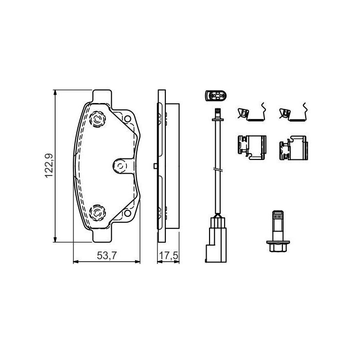 Ford Transit V347 Arka Fren Balatası 2.2-2.4 TDCi (2007-) - BOSCH 0986494614