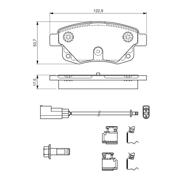 Ford Transit V347 Arka Fren Balatası 2.2-2.4 TDCi (2007-) - BOSCH 0986494614