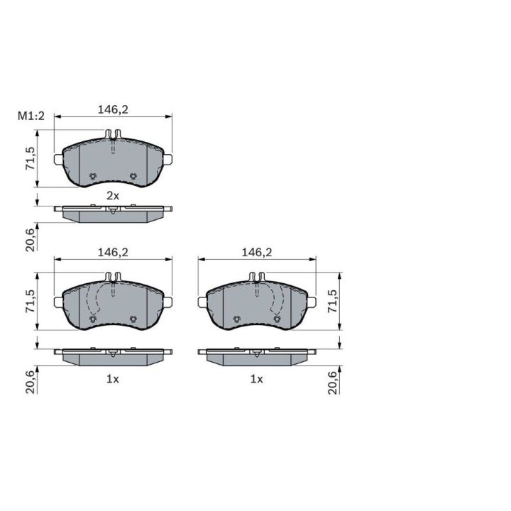 Mercedes-Benz Disk Balata OEM 0064207120 - BOSCH 0986494161