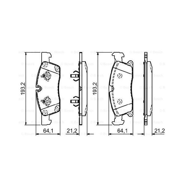 Ön Disk Balatası Mercedes M-Serisi (W166) ML Ve GL-Serisi (X166) GL Modelleri İçin (2011-) - Bosch 0986494672