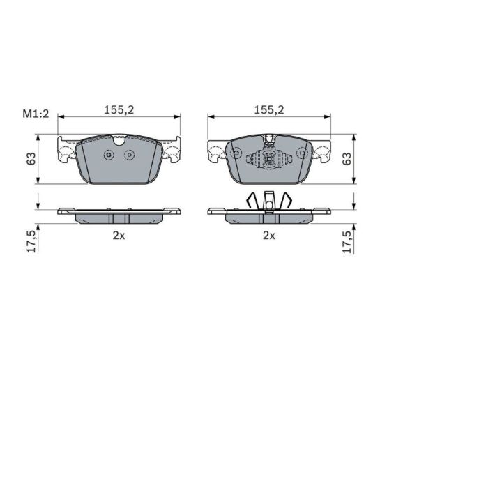 Disk Balatası Volvo S60 III S90 II V60 V90 Ve XC60 II Serisi İçin - BOSCH 0986424333