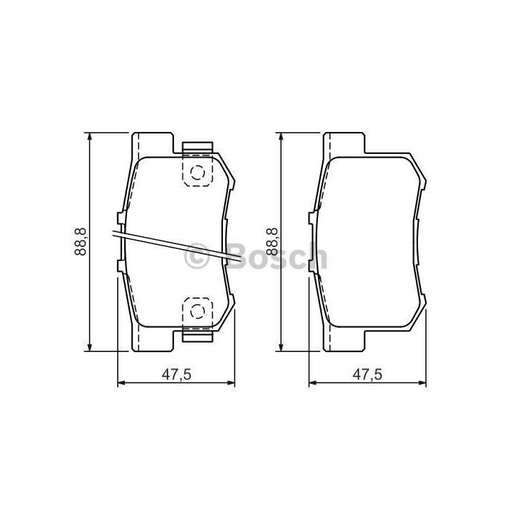 Arka Fren Balatası Honda CR-V II ve Stream RN Modelleri İçin (2001-) - BOSCH 0986494358