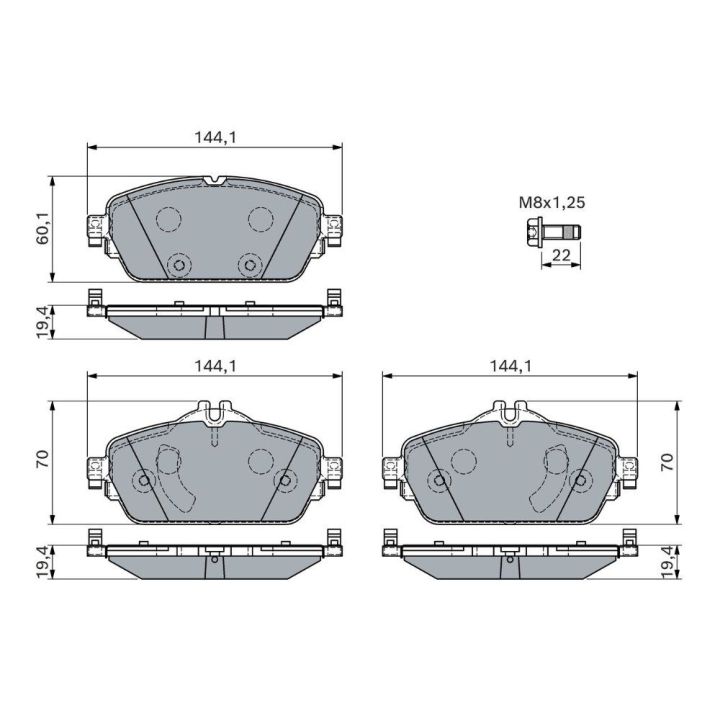 Fren Balatası Mercedes C Serisi W205 Tüm Modeller İçin (2015-2021) - BOSCH 0986460128