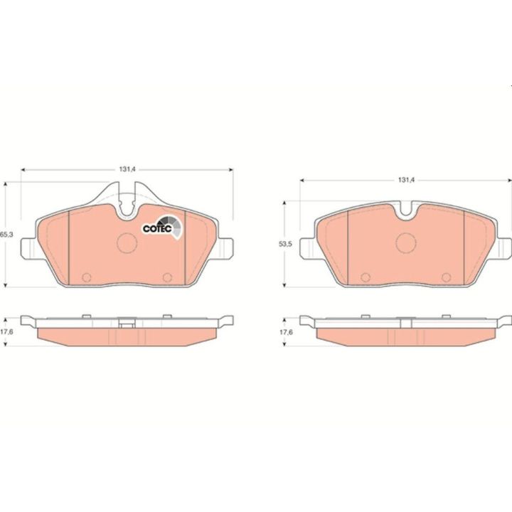 Ön Disk Balata BMW 1 Serisi E81 E82 E87 E88 Mini R50 R53 R55 R56 R57 İçin (2011-2012) - TRW GDB1611
