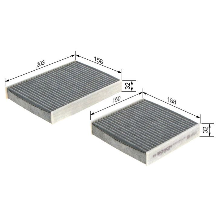 Aktif Karbonlu Polen Filtresi C3 III DS3 C3 Picasso 208 207 İçin (2006-) - BOSCH 1987432436