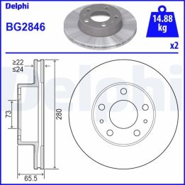 Ön Havalı Fren Aynası Fiat Ducato Peugeot Boxer Citroen Jumper 1.4 Ton İçin (2002-) - DELPHİ BG2846