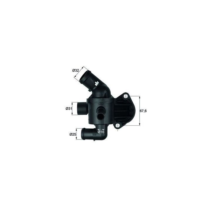 Komple Termostat Polo Golf 6 Jetta Passat A3 Caddy 1.6 TDI Motorlar İçin (92 °C) - MAHLE TI1592