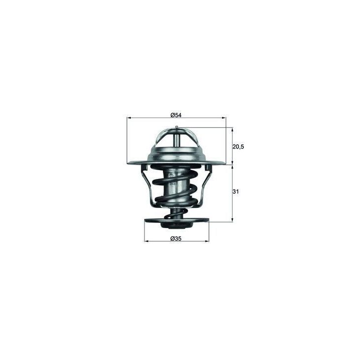 Termostat Audi A3 A4 A6 Bora Caddy II Golf Jetta II Passat Polo T4 T5 Octavia Cordoba Ibiza Fabia Felicia - MAHLE TX1587D