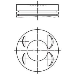 Motor Piston Segman (STD) Clio IV Captur Megane IV Duster Juke Qashqai 1.2 TCe (72.20mm) İçin (2012-) - MAHLE 021PI00127000