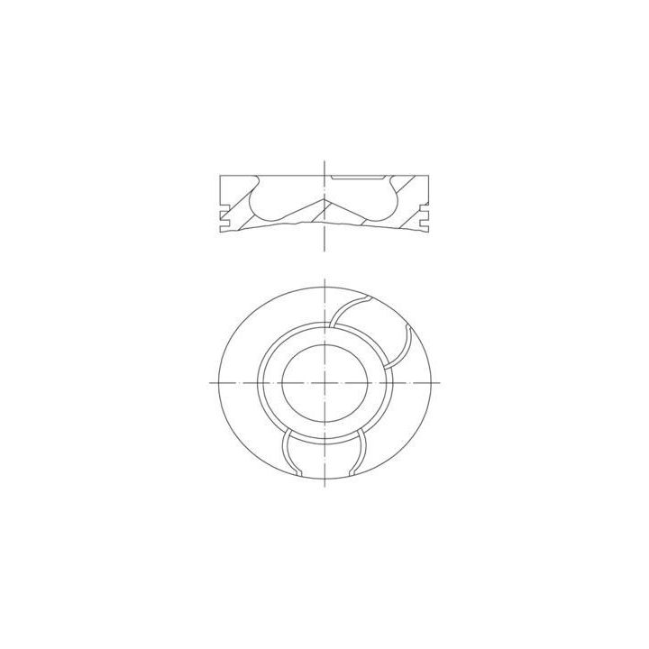 Piston Segman C2 C3 Fiesta VI Mazda 2 206 307 Aygo 1.4 TDCi D-4D (+0.50, 73.7mm) (2003-2007) - MAHLE 0400302