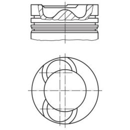 Motor Piston Segman VW LT35 Crafter 2.5 (163ps) (STD, 81.01mm) - MAHLE 0280900