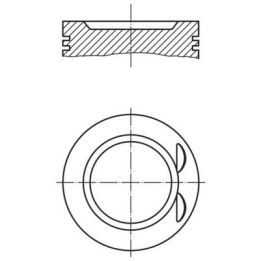 Motor Piston Segman Laguna Megane Clio II 1.6 16V K4M Motor (79.50mm) (+0.50) (1998-) - MAHLE 0220601