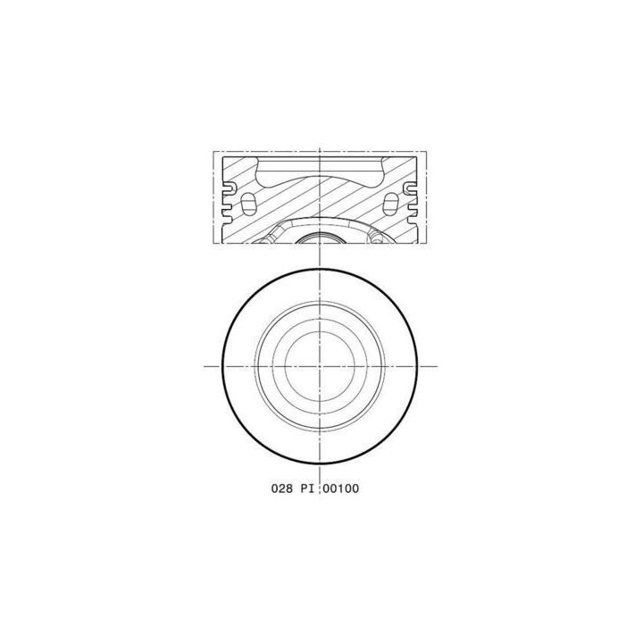 Motor Piston Segman VW Amarok Passat T5 2.0 TDI (CAHA CDBA CBDC Motor Kodları) (81.00mm) (2005-) - MAHLE 028PI00100000