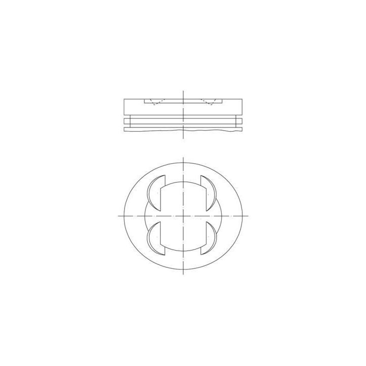 Piston Segman (Std 73.40mm) Astra J Corsa D E Meriva B Adam Aveo 1.4 16V - MAHLE 011PI00110000