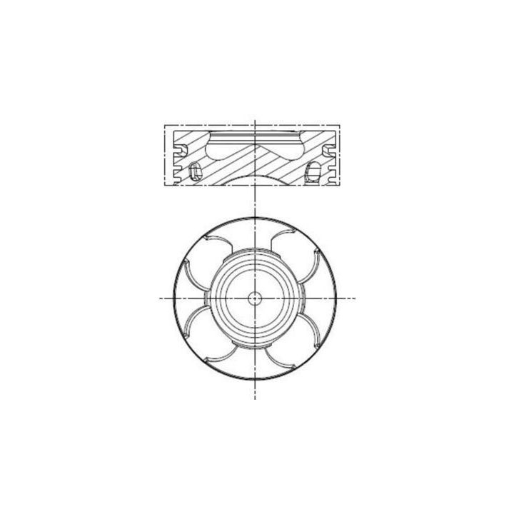 Motor Piston Segman (0.80mm 69.60mm) Doblo Fiorino Linea Grande Punto Astra 1.3 MJET CDTI - MAHLE 011PI00100002