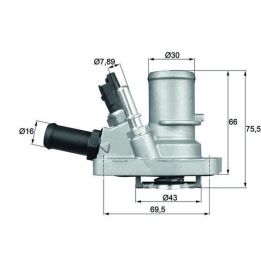 Komple Termostat 88 °C Fiat Albea Doblo Linea Punto Idea Bravo 500 1.4 İçin - MAHLE TI14488