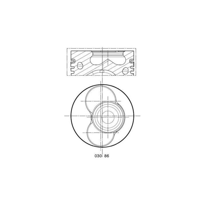 Piston Segman +0.50mm Komple VW Golf Passat Transporter (2001-2010) ARL ASZ AXB AXC - MAHLE 0308602