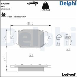 Arka Fren Balatası Citroën Dispatch Jumpy Fiat Scudo Ulysse Opel Vivaro Peugeot Expert Toyota Proace (2020-) - LP3848